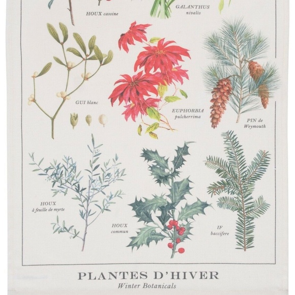 NOW DESIGNS Tea Towel Winter Botanical's  NWT - Picture 3 of 3